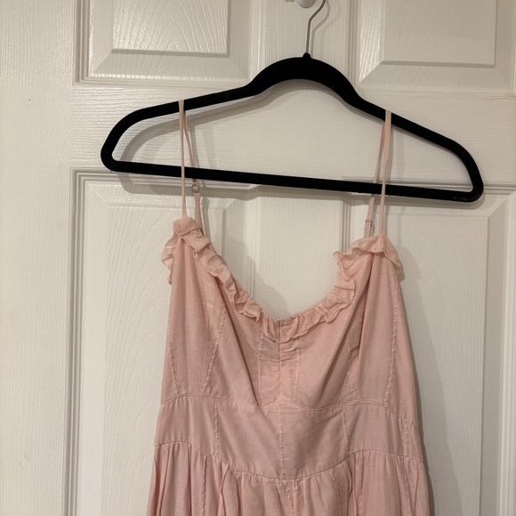 Abercrombie Pink Midi Dress with Floral Eyelet Embroidery - Picture 3 of 10